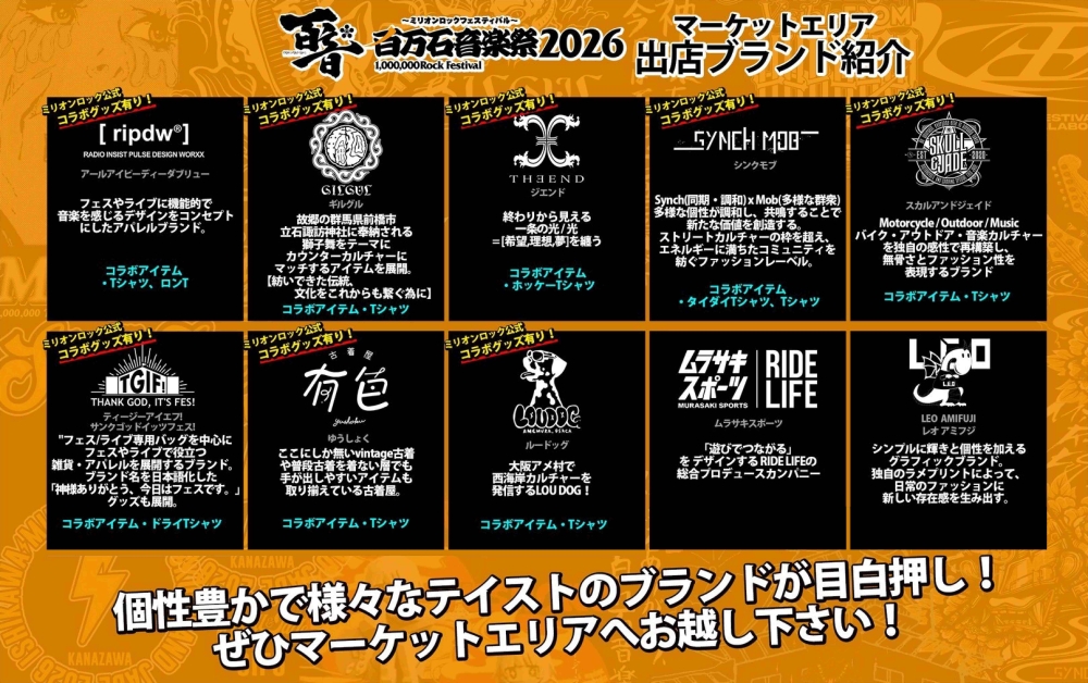 マーケットエリア出展ブランド紹介
